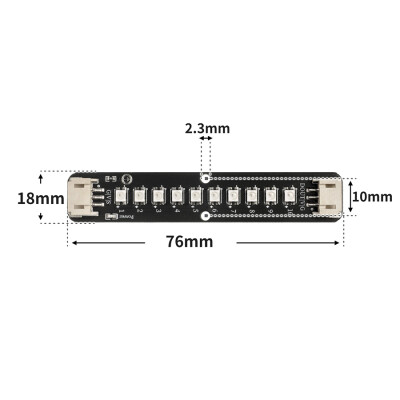 WS2812 NeoPixel Stick - 10'lu RGB Led Modülü - 2