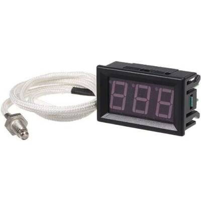 XH-B310 12V K tipi M6 Termokupl Dijital Termometre - Kırmızı - 1