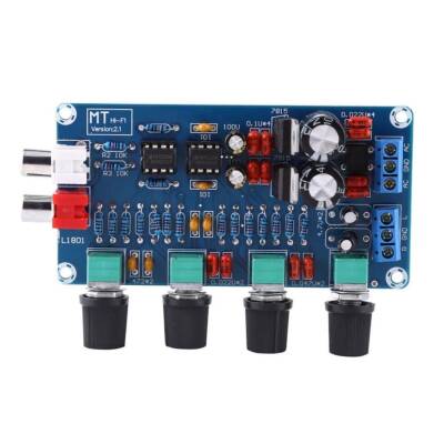 XH-M164 AC 12-24V 4 Kanal Equalizer - Ekolayzer Modülü - 1