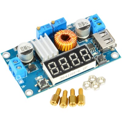 XL4015 5A Adjustable Voltage Reducer Module with Digital Display - 1