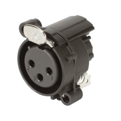 XLR Connector Panel Type Female - 3 Pin Plastic