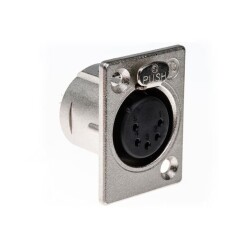 XLR Connector Panel Type Female - 5 Pin