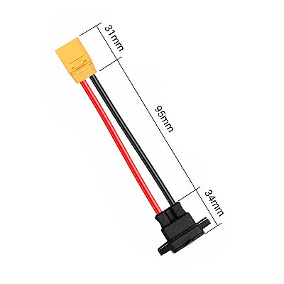 XT90 Erkek - C14 3 Pin AC Power Soket Dönüştürücü Kablo - 3