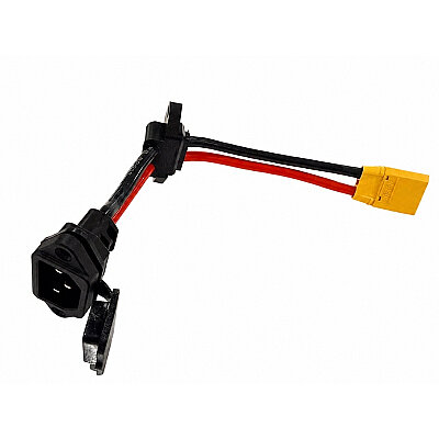 XT90 Male - C14 3 Pin AC Power Socket 90 Degree Converter Cable - 1