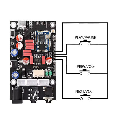XY-LA02 DIY DC 8-24V Bluetooth BT 5.1 Audio Decoder Module - 3