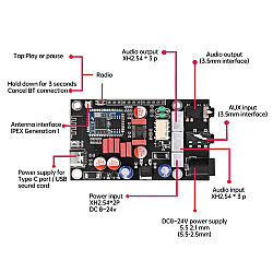 XY-LA02 DIY DC 8-24V Bluetooth BT 5.1 Audio Decoder Module - 4