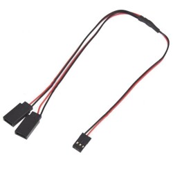 Y Type Servo Cable 15cm - 1JR Male 2 Futaba Female