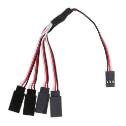 Y Type Servo Cable 30cm - 1JR Male 4 Futaba Female