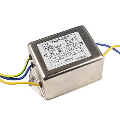 YB21D5-20A-W 20A Monofaze Şebeke Kablolu EMI Filtre - 1