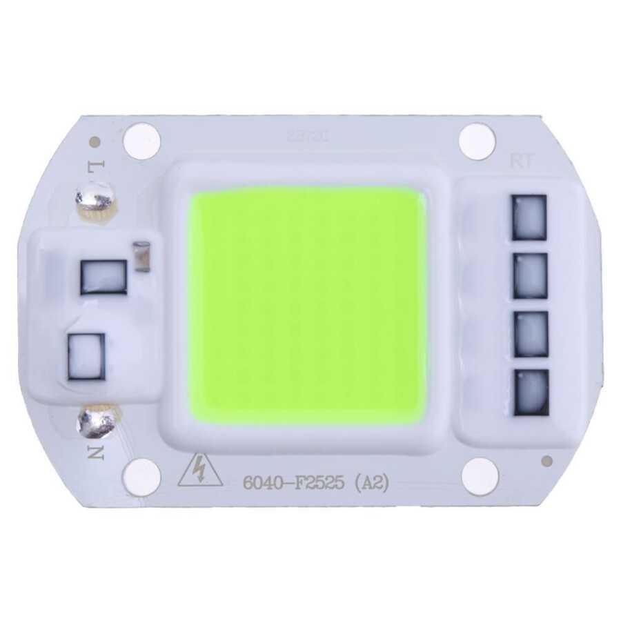 Yeşil 220V Projektör Cob Led 50W Driver Çipli