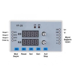 YF-20 Göstergeli Step Motor Hız Kontrol Cihazı 7-30V DC - 3
