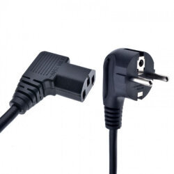 Yüksek Kaliteli Power Kablosu 90 Derece 1.7 Metre - 3'lü Bilgisayar Güç Kablosu