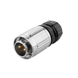 YW-20-C02PE-03-001 2-Pin Waterproof Connector - Male