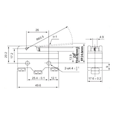 Z-15GW-B Micro Switch 3-Pin - 2