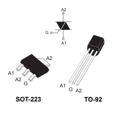 Z0107 SMD - SOT223 Z7M Triyak - 2