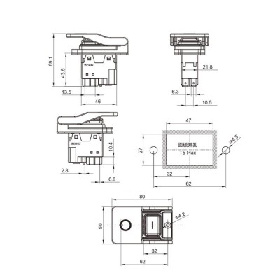 ZCD-02D2 5-Pin Elektromanyetik Switch - 2
