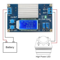 ZK-12KX 12A Adjustable Voltage Reducer with Display - 2