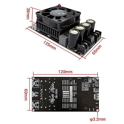 ZK-3002 TPA3255 2x300W 2-Channel Stereo Amplifier Module - 4
