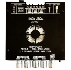 ZK-HT21 2x160W + 220W Bluetooth 5.0 2.1 Kanal Amfi Modülü TDA7498E - 1